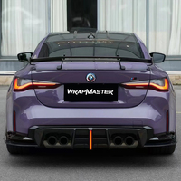 WRAPMASTER Super Glossy PET Haze Purple Vehicle Wraps UV Proof PVC Car Vinyl Wrap Roll Shape for Protection Car Sticker
