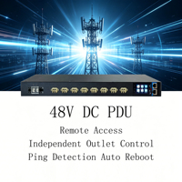 YESEEDER 48V 128A DC PDU 8 Voies 16A Bloc de bornes Détection de température et d'humidité Détection PING 64 Commandes de temporisation Alimentation