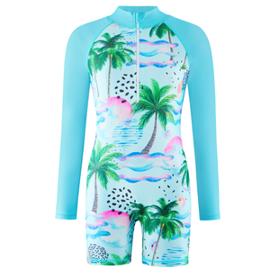 JL103 Traje de Baño de Verano para Niñas con Estampado de Dibujos Animados, Parte Inferior Brasileña, Secado Rápido, Transpirable, Poliéster/Nailon, Mono de Manga Larga - Product Image 3