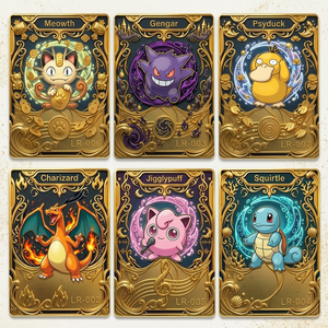 Cartes à collectionner Anime Artboard Pokémon personnalisées avec bord doré, personnages de <span class=keywords><strong>manga</strong></span> japonais, impression couleur, jeu de table - Product Image 6