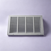 Grille d'aération commerciale à double volet réglable 24*12 en acier laminé à froid de haute qualité avec guide d'air bidirectionnel