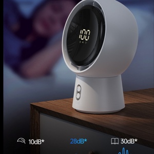 Smart 5-Speed Rechargeable Portable Table <b>Fan</b> English Operating <b>Remote</b> <b>Control</b> Plastic Desktop for Office Household Battery - Product Image 4