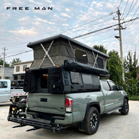 Tente à coque en aluminium avec vérin à gaz, double pliage, double pièce, imperméable, 5 lits, pour Tacoma Camper Van