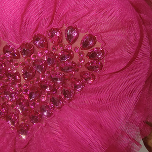 Vestido Sexy Rosa Intenso con Pedrería en Forma de Corazón, Mini Vestido de Lentejuelas sin Tirantes para Drag Queen, Showgirl, Carnaval, Discoteca, Fiesta Rave - Product Image 5