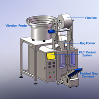 Machine de comptage et d'emballage automatique de capsules Vgopack pour les emballages nutritionnels avec alimentateur vibrant, machine de formage et de scellage de sacs VFFS