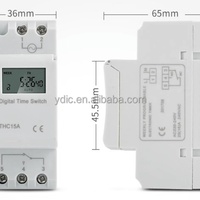 Controlador de Tiempo Electrónico Inteligente THC15A IP21 con Certificación CE, 240V 30A, Retardo de 1 Hora, Tipo Riel, para Microordenadores