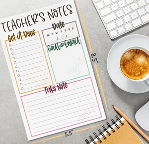 Bloc-notes de planification pour enseignants en vrac, 5,5 x 8,5 pouces, liste de choses à faire, carnet de liste de contrôle pour les enseignants - Product Image 5