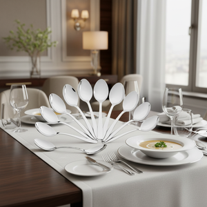 12 pezzi. cucchiai da tavola in acciaio inox gamma "Hotel" (Monix M203001) - Product Image 3