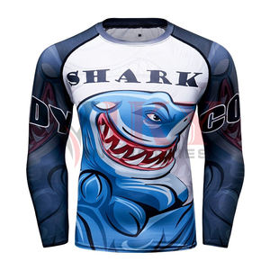Rashguard MMA respirant, séchage rapide, écologique, anti-UV, manches longues, logo personnalisé, impression d'équipe, vierge, vente chaude - Product Image 3