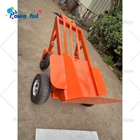 Chariot à main électrique à 4 roues robuste avec treuil pour soulever des châteaux gonflables
