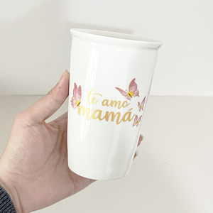 Tùy Chỉnh Không Độc Hại Xách Tay Gốm Sứ Cốc Cà Phê Đặt Cho Món Quà Trắng Men Trại Cổ Điển Cốc Uống Cốc Trà Cho Cắm Trại Dã Ngoại - Product Image 4