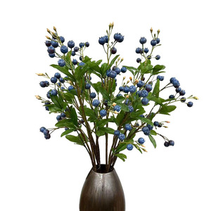 Fruit artificiel Myrtille, Plante verte, <span class=keywords><strong>Arbre</strong></span> de myrtille, Article de décoration et d'exposition pour intérieur et salon, Kaki artificiel, Vente en gros - Product Image 1