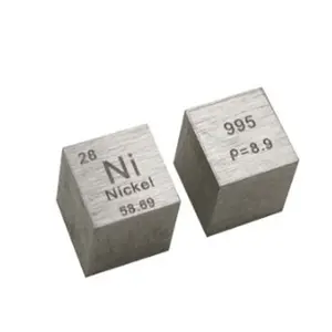 TITST 10mm 25.4mm 50mm Nickel Metal Cube 99.5% 146grams Engraved Periodic Table nickel Mirror Cube