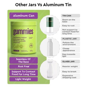 360ml 500ml Luxury Aluminum Package <b>Container</b> Jar for Food Gummy Tin Small Candy Cans - Product Image 4