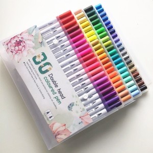 Pennarelli artistici a doppia testa due punte pennarelli colorati a doppia punta colori ad acqua <span class=keywords><strong>per</strong></span> bambini <span class=keywords><strong>adulti</strong></span> disegno - Product Image 4