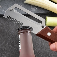 5-in-1 roestvrijstalen fruit- en groenteschiller met uienhakker en flesopener voor thuiskeuken, koken en voedselbereiding