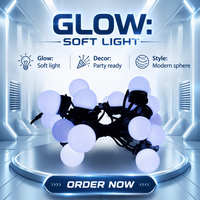 Lámpara Decorativa LED de Globo de 50 mm, Programable, a Todo Color, Compatible con SPI DMX, IP67, Resistente a la Intemperie, para Exteriores, Festividades y Paisajes