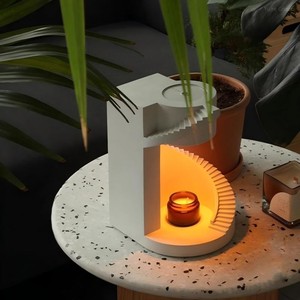 Electric Spiral Ladder Aromatherapy Candle Warmer Concrete Wedding Engagement Gift Bedroom Atmosphere Lamp - Product Image 6
