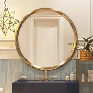 2020 della fabbrica di lusso della decorazione della casa della parete di bellezza montato rotonda decorativa vanity specchio per il bagno