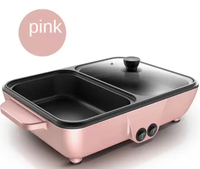 Vente chaude portablb Cuisinière électrique 220V Rôti de rinçage Chaudron électrique à double usage pour dortoir et usage familial