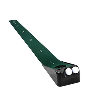 新设计高尔夫推杆垫自动返回系统迷你办公高尔夫推杆垫便携式高尔夫推杆绿色