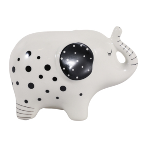 Salvadanaio a forma di elefante in gres, scultura decorativa per casa, ufficio, camera, mensola - Product Image 1