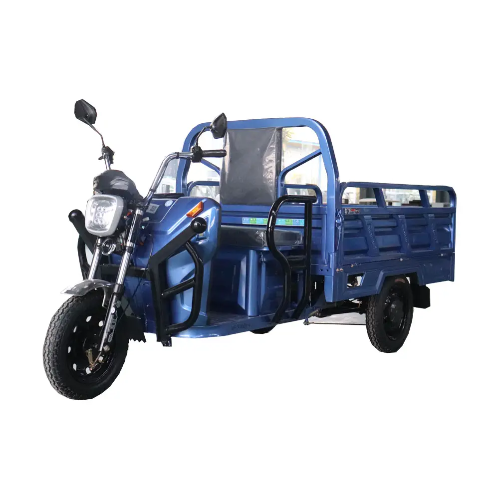 KEYU suministro al por mayor triciclo eléctrico de carga para adultos carrito de comida 1 plaza triciclo eléctrico de pasajeros