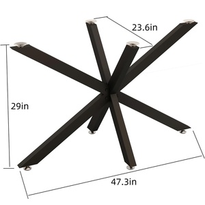 Pieds de table robustes pour dessus en marbre, verre ou bois, emballage pour vente par correspondance, pieds de meubles modernes, pieds de table à manger en métal - Product Image 2