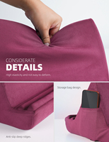 Support de tablette mains libres Lamicall PL02, coussin de lit souple avec poche latérale pour téléphone portable et tablette