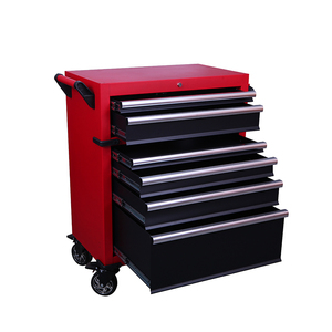 Armoire à outils en fer robuste avec <span class=keywords><strong>six</strong></span> tiroirs et quatre roulettes Chariot à outils mobile pour combinaison de stockage OEM personnalisable - Product Image 1