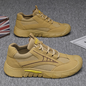 รองเท้าปีนเขาสำหรับผู้ชาย MB600 ขายตรงจากโรงงาน รองเท้าทำงานนิรภัย พื้นรองเท้าด้านกลางทำจากผ้าใบและตาข่าย กันลื่น ทนทานต่อการสึกหรอ พื้นรองเท้าด้านนอกทำจากยาง - Product Image 5