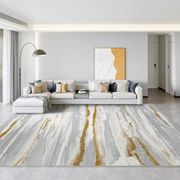 Nouveau tapis de salon moderne et minimaliste, style italien nordique de luxe, en polyester extra épais, motif abstrait pour canapé, maison, villa