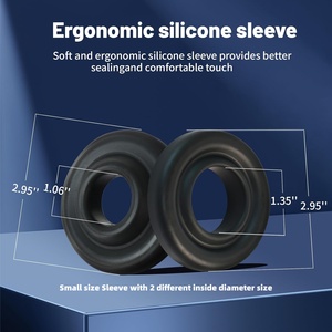 Acryl handpomp voor penis met siliconen hoes, vacuüm masturbatie ring speeltje voor mannen, seksproduct accessoires voor volwassenen. - Product Image 3