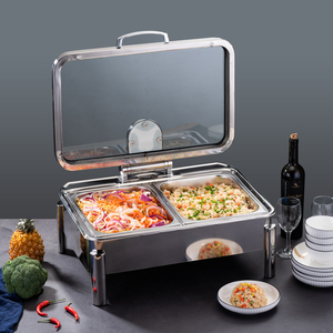 Chauffe-plat électrique <span class=keywords><strong>haut</strong></span> <span class=keywords><strong>de</strong></span> <span class=keywords><strong>gamme</strong></span> en acier inoxydable, <span class=keywords><strong>design</strong></span> moderne, capacité <span class=keywords><strong>de</strong></span> 6 L, chauffe-plat <span class=keywords><strong>de</strong></span> table, durable, <span class=keywords><strong>buffet</strong></span> commercial - Product Image 1