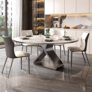 Arredamento Sala da Pranzo Nuovo Set Tavolo da Pranzo di Design 6 Posti Tavolo da Pranzo di Lusso Moderno in Marmo in Vendita - Product Image 3