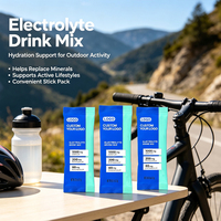 Poudre de boisson électrolytique en sachet OEM ODM, supplément d'hydratation avec 1000mg de sodium, potassium et magnésium, végétalien
