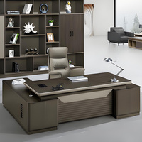 Bureau de direction moderne en forme de L pour ordinateur, table de travail de luxe pour PDG, ensemble de bureaux personnalisables en usine