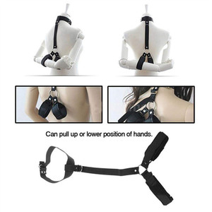 Kit de Contrainte Collier-Main-Bracelet en Gros pour Usine – Menottes Dos Contre Dos, Collier et Bandeau pour Jeu de Rôle en Couple – BDSM - Product Image 3