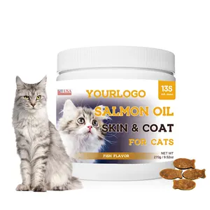 Wholesale Pet Supplement Private Label Salmon Oil Support Health Shiny Moisturising Skin And Coat For Cat Supplements
