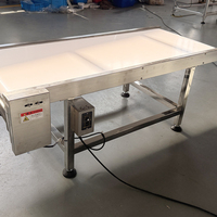 Ligne d'assemblage de conditionnement de collations et de bonbons, norme sanitaire, qualité alimentaire, mini convoyeur à bande tournante pour usine de collations