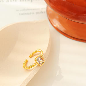 Wholesale Price Fashionable Stainless Steel Jewelry Custom Simple <strong>Ladies</strong> <strong>Gold</strong> Plated <strong>Ring</strong> Crystal Diamond Steel <strong>Gold</strong> <strong>Rings</strong> Women - Product Image 4