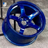 عجلات DJJ مصنوعة يدويًا باللون الأزرق مقاس 17-22 بوصة لسيارات تويوتا 86 وسوبرا وسوبارو BRZ وهوندا سيفيك FL5 ونيسان سكايلاين