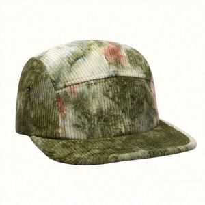 Casquette de camping en velours côtelé 5 panneaux personnalisée de haute qualité avec broderie 3D, casquette de camping à visière plate tendance pour sports de plein air, Gorras - Product Image 4