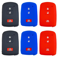 Housse de protection en silicone pour clé Toyota Camry 50 55 Rav4 Auris Yaris Hybrid Highlander Avalon, coque de clé, porte-clés