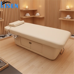 Kisen Beauty Bed Customized <b>Table</b> Salon Beauty Lash Facial Treatment Eyelash Furniture Electric Adjustable Chair with Cabinet - Product Image 1