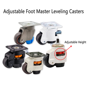 1 Tonne Fußverstellbare Schwerlast-Industriemaschine Mobiles Rad Footmaster GD60S Höhenverstellbare Nivellierende Laufrollen - Product Image 2