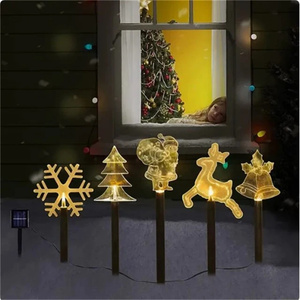 Lumières solaires <span class=keywords><strong>Yeti</strong></span> à Led illuminatrices à paillettes, couleur changeante, lumières extérieures étanches pour la décoration d'aménagement paysager de patio - Product Image 3