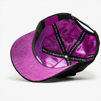 Gorra Edlg Negra con Logotipo Bordado en 3D, Pedrería, Logotipo Personalizado en la Visera, Gorra de Béisbol Estilo Streetwear, Gorras Personalizadas Bordadas