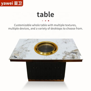 فرن الشواء Yawei بدون دخان كهربائي تجاري 450 يُخفض الروائح الدخانية من عادم السيارة فرن تناول الشواء بشكل دائري معدات تناول الشواء على الطراز الصيني - Product Image 4