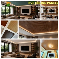 Panneau de plafond moderne en PVC Blue Sky 300 mm x 30 cm de large, imperméable, insonorisant, antistatique, graphisme noctilucent pour la maison